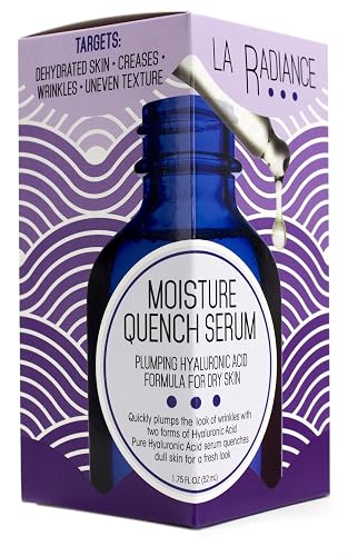 La Radiance Moisture Quench Anti-Aging Serum for wrinkles and uneven skin tone. Made with Pure Hyaluronic Acid to help hydrate and plump skin. Large Beauty & Personal Care La Radiance
