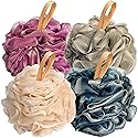 Fishent Loofah Bath Sponge Shower Loofahs, 4 Pack 50g Soft Loofa Exfoliating Body Scrubber Mesh Shower Puff Pouf Ball Luffa for Men and Women(50g/pcs) Beauty & Personal Care Fishent