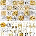 230PCS Hair Jewelry Beads?Dreadlocks Jewels for Women Braids, Gold And Silver Winding Line, Metal Hair Rings Cuffs Clips?Hair Charms Pendants Braid Beauty & Personal Care Vaikby