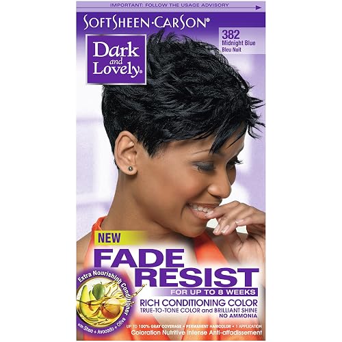 SoftSheen-Carson Dark and Lovely Fade Resist Rich Conditioning Color, Midnight Blue 382 Beauty & Personal Care SoftSheen