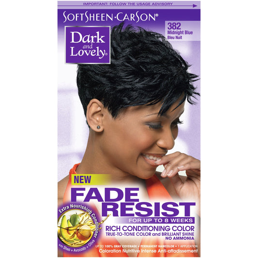 SoftSheen-Carson Dark and Lovely Fade Resist Rich Conditioning Color, Midnight Blue 382 Beauty & Personal Care SoftSheen