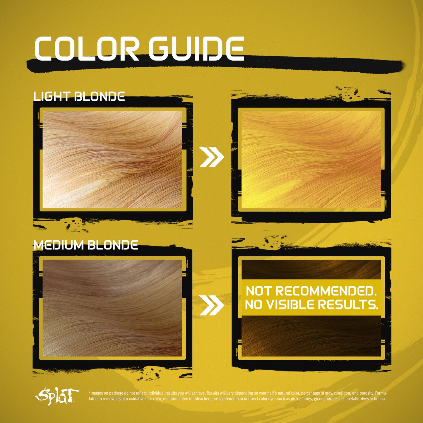 SPLAT - Lemon Drop, Semi-Permanent Hair Color (Yellow) Complete Kit with Bleach & Gloves Beauty & Personal Care Splat