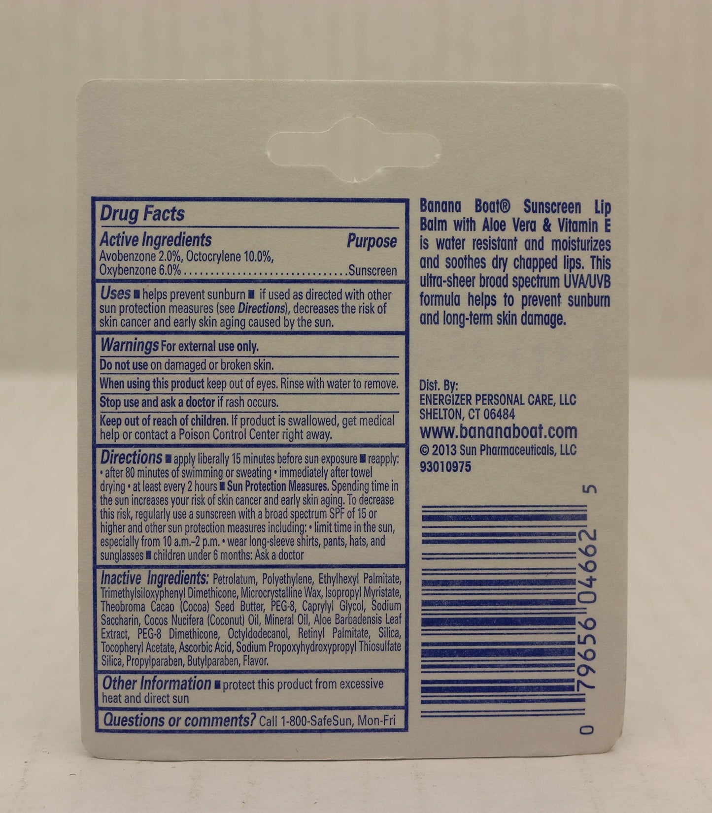 Banana Boat Aloe Vera Lip Balm SPF 45, 0.15 Ounce (10 Pieces) Beauty and Personal Care Banana Boat