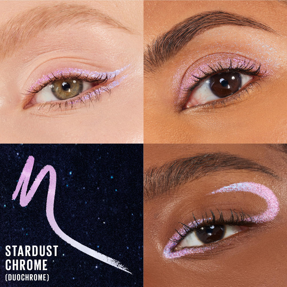 MAYBELLINE Tattoo Studio Long-Lasting Sharpenable Eyeliner Pencil, Glide on Smooth Gel Pigments with 36 Hour Wear, Waterproof, Stardust Chrome, 1