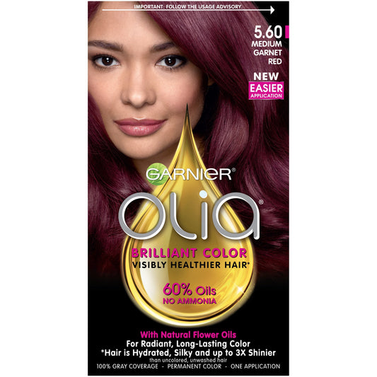 Garnier Olia Ammonia Free Hair Color [5.60] Medium Garnet Red 1 ea Beauty & Personal Care Garnier