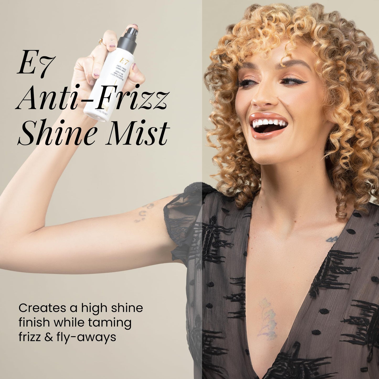 ALOXXI E7 Anti-Frizz Shine Mist, Dry Oil Hair Mist with 7 Essential Oils, Tames Frizz & Boosts Radiance, Safe for Color-Treated Hair, 3.4 Fl Oz Beauty & Personal Care ALOXXI