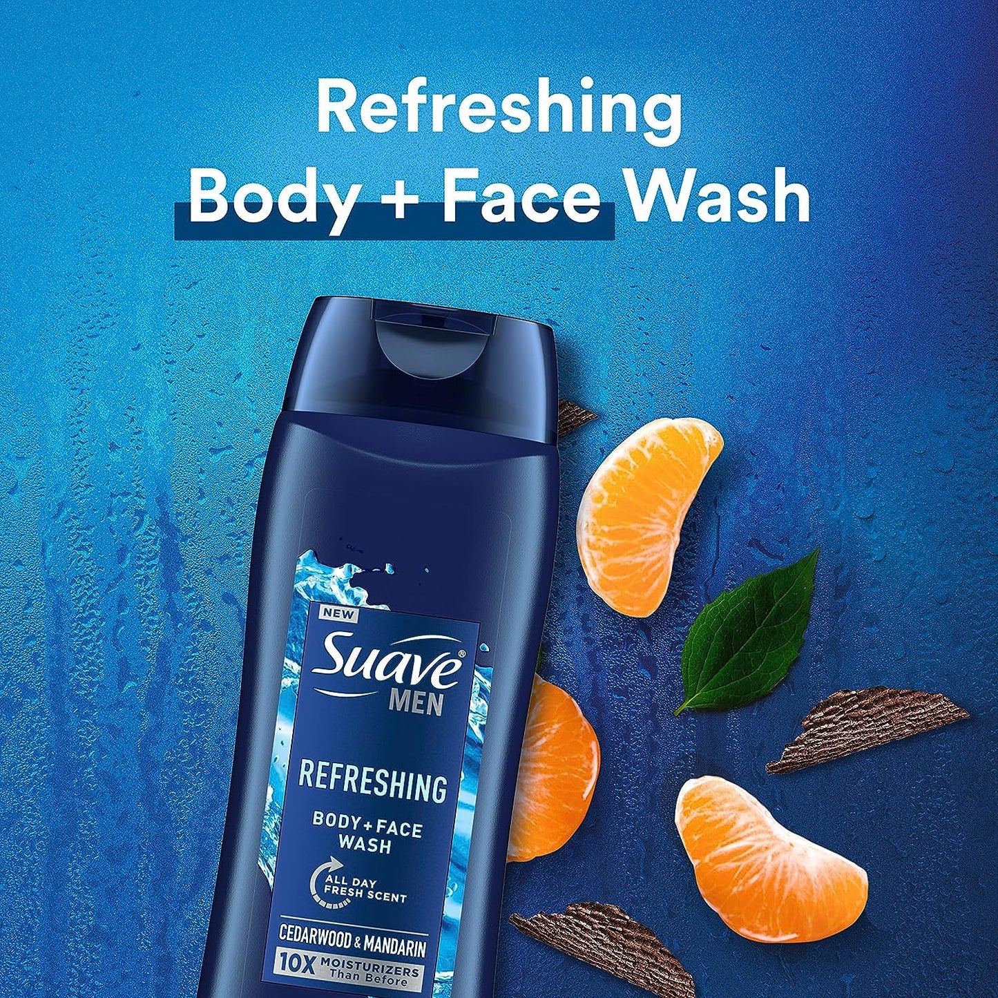 Suave Body + Face Wash Men 18 Ounce Refreshing Cedarwood (Pack of 3) Beauty & Personal Care Suave