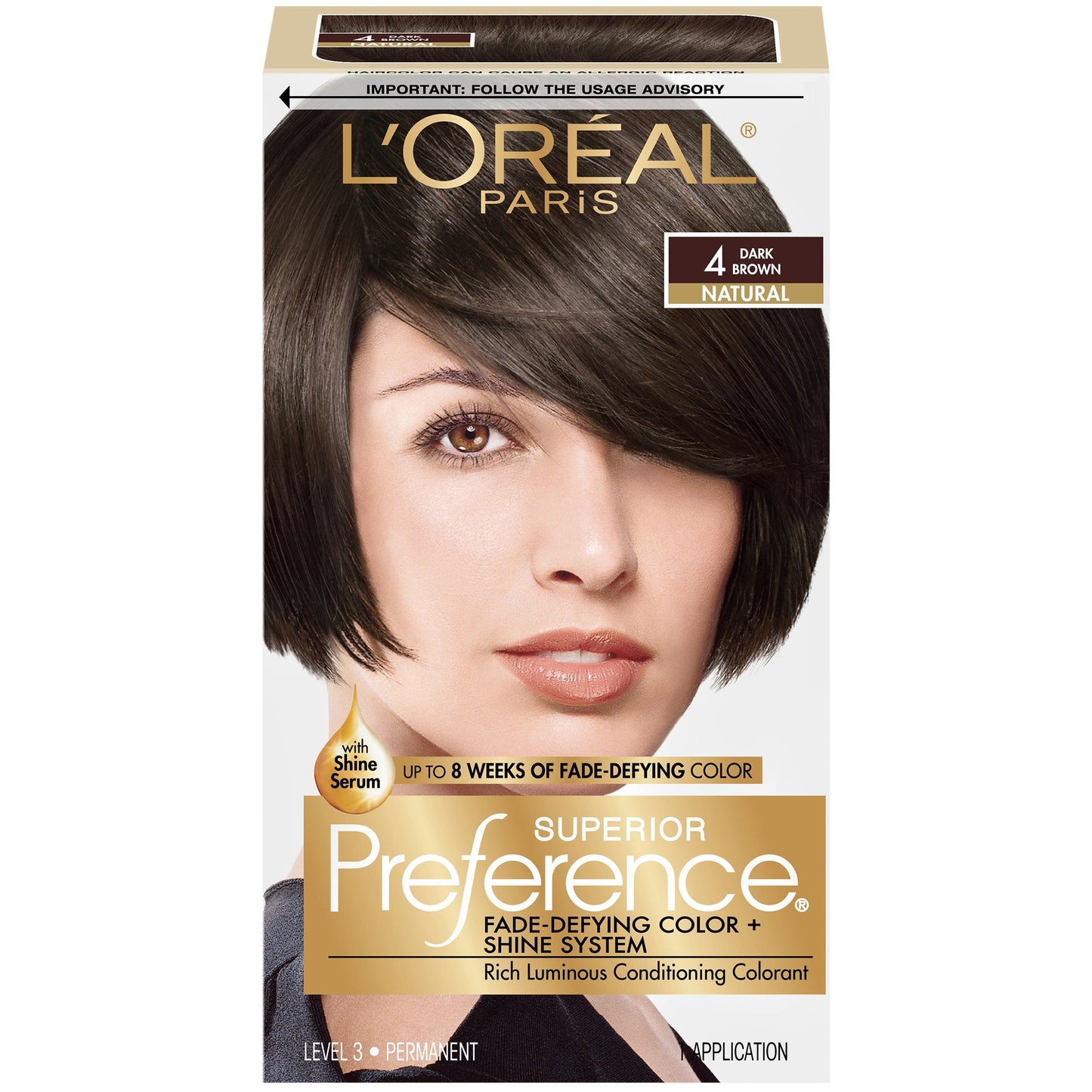 L'Oreal Paris Superior Preference Fade-Defying Color Plus Shine System, 4 Dark Brown Beauty & Personal Care L'Oreal Paris