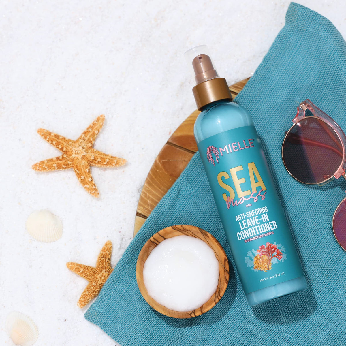 Mielle Organics Sea Moss Anti-Shedding Leave In Conditioner for Curly Hair - Moisturizing Leave In Treatment Spray to Detangle, Style and Refresh