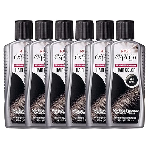 Kiss Express Color #K98 Semi- Permanent Black 3.5 Ounce (Pack of 6) Beauty & Personal Care KISS