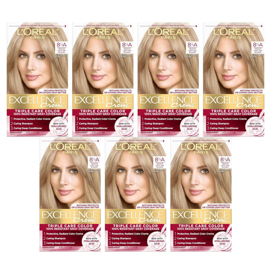 L'Oreal Paris Excellence Créme Permanent Hair Color, Champagne Blonde [8.5A] 1 ea ( Packs of 7)