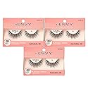 iEnvy Natural Eyelashes Lightweight False Lashes Multiangle and Volume 3D Natural Strip Lashes (3 Pack) Beauty & Personal Care i•ENVY