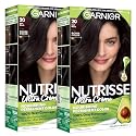 Garnier Nutrisse Ultra Crème Hair Color, Permanent Hair Dye with 100% Gray Coverage, Vegan & Cruelty-Free, 20 Soft Black (Black Tea), 2 Count Beauty & Personal Care Garnier