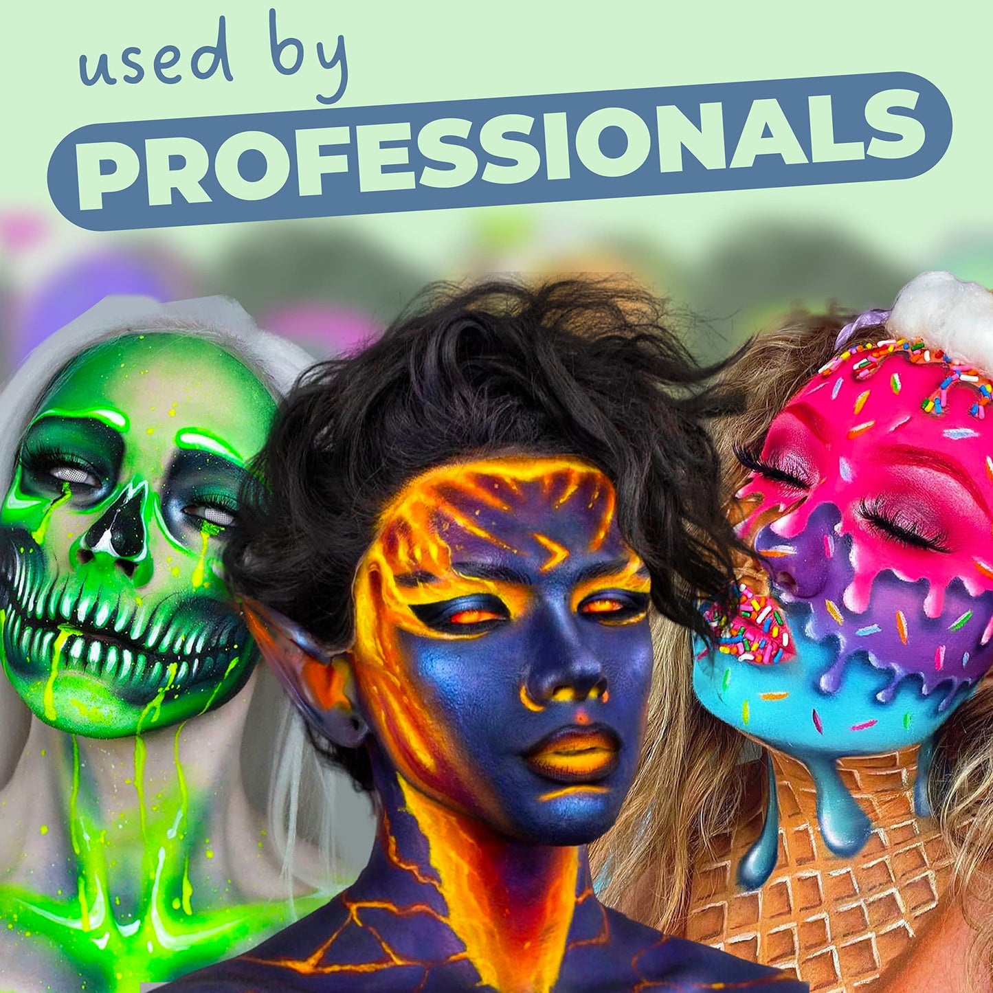 Blue Squid PRO Face Paint - Professional Water Based Single Cake Facepaint & Body Paints - SFX Makeup, Kids Adults Face Painting for Costume Beauty & Personal Care Blue Squid