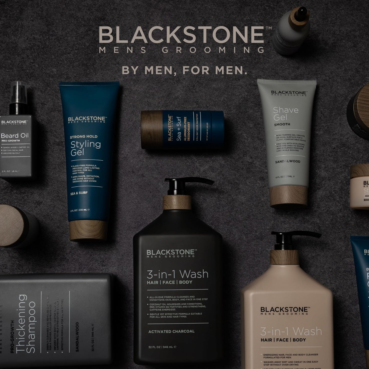 Blackstone Men's Grooming Aluminum-Free Deodorant - All Day Odor Protection - Long Lasting Protection - Sandalwood (2.82 oz) Beauty and Personal Care Blackstone