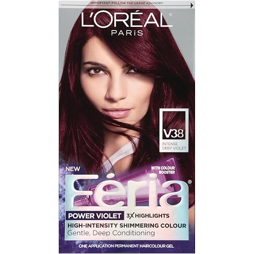 L'Oreal Paris Feria Multi-Faceted Shimmering Color, V38 Violet Noir Beauty & Personal Care L'Oreal Paris