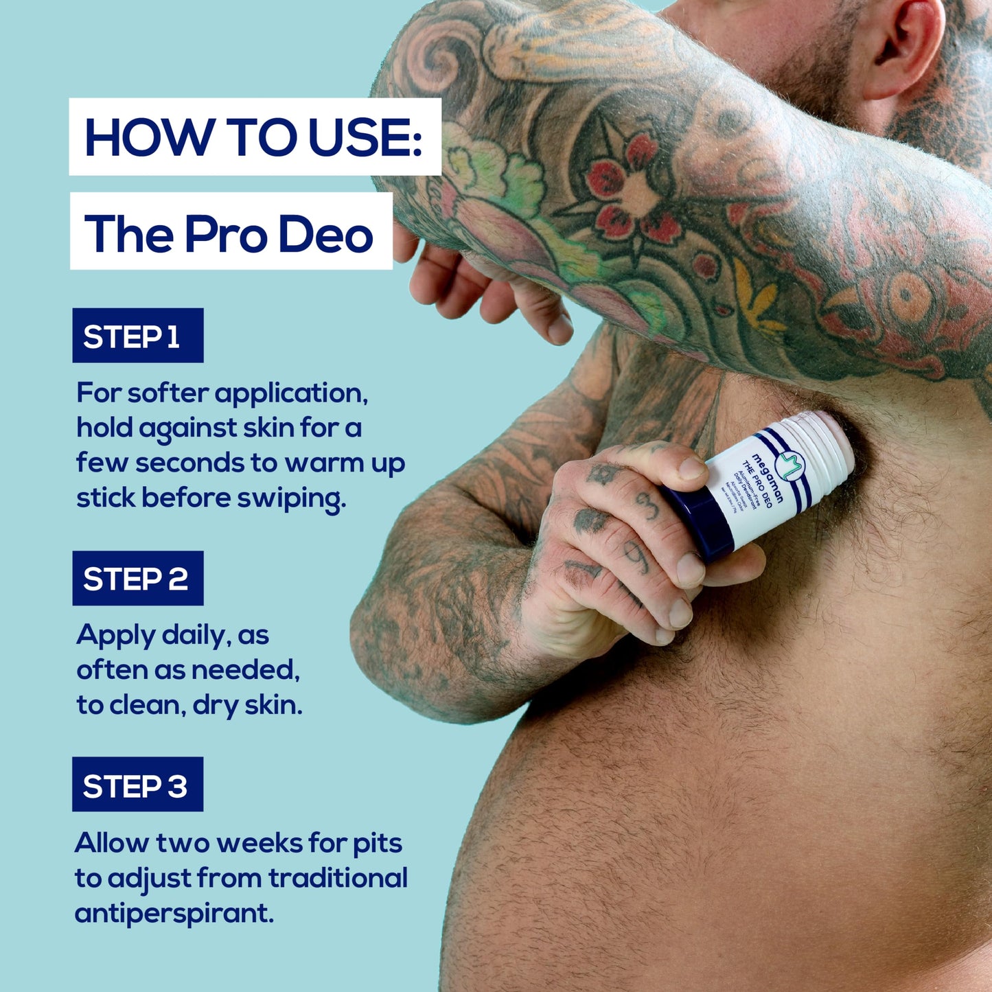 Megaman Pro Deo - Aluminum-Free Deodorant - Long-lasting Citrus Woods Scent - 2.6 oz Beauty and Personal Care Megababe