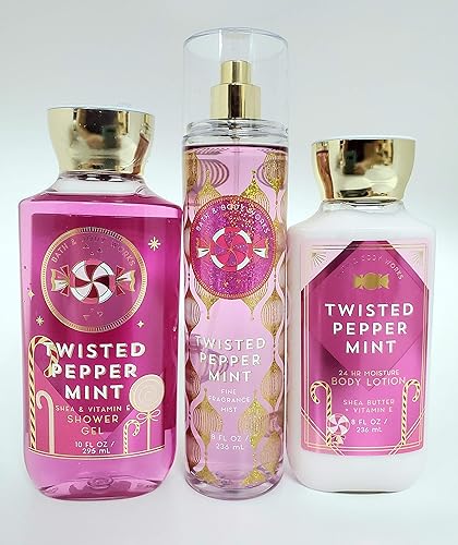 Bath Body Works Twisted Peppermint Mist , Shower Gel and Lotion Beauty & Personal Care Bath & Body Works