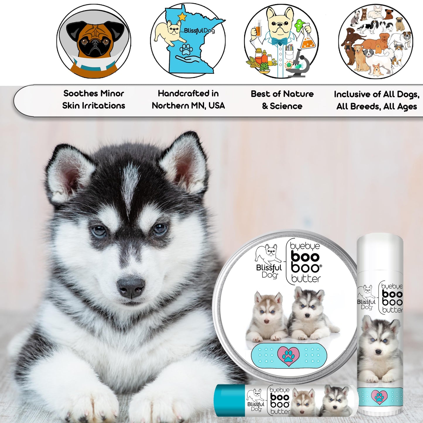 The Blissful Dog 4 oz TIN Husky Booboo Butter Beauty and Personal Care The Blissful Dog