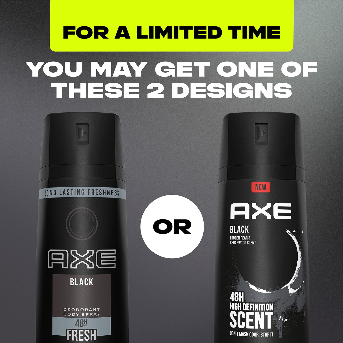 AXE Black Mens Body Spray Deodorant 48hr Odor Protection Frozen Pear & Cedarwood Aluminum Free Deodorant Body Spray, 4 Ounce (Pack of 4) Beauty and Personal Care AXE