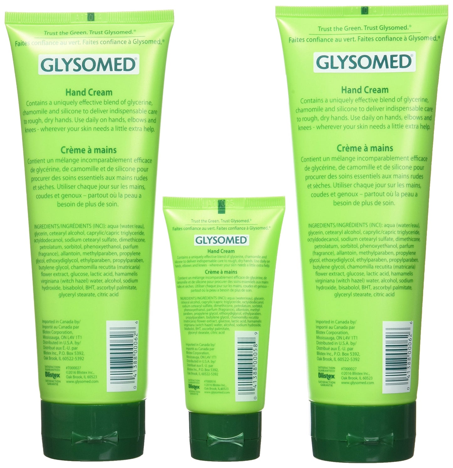 Glysomed Hand Cream Combo 3 Pack (2 X Large Tube 8.5 Fl Oz + 1 X Purse Size 1.7 Fl Oz) Beauty & Personal Care Glysomed