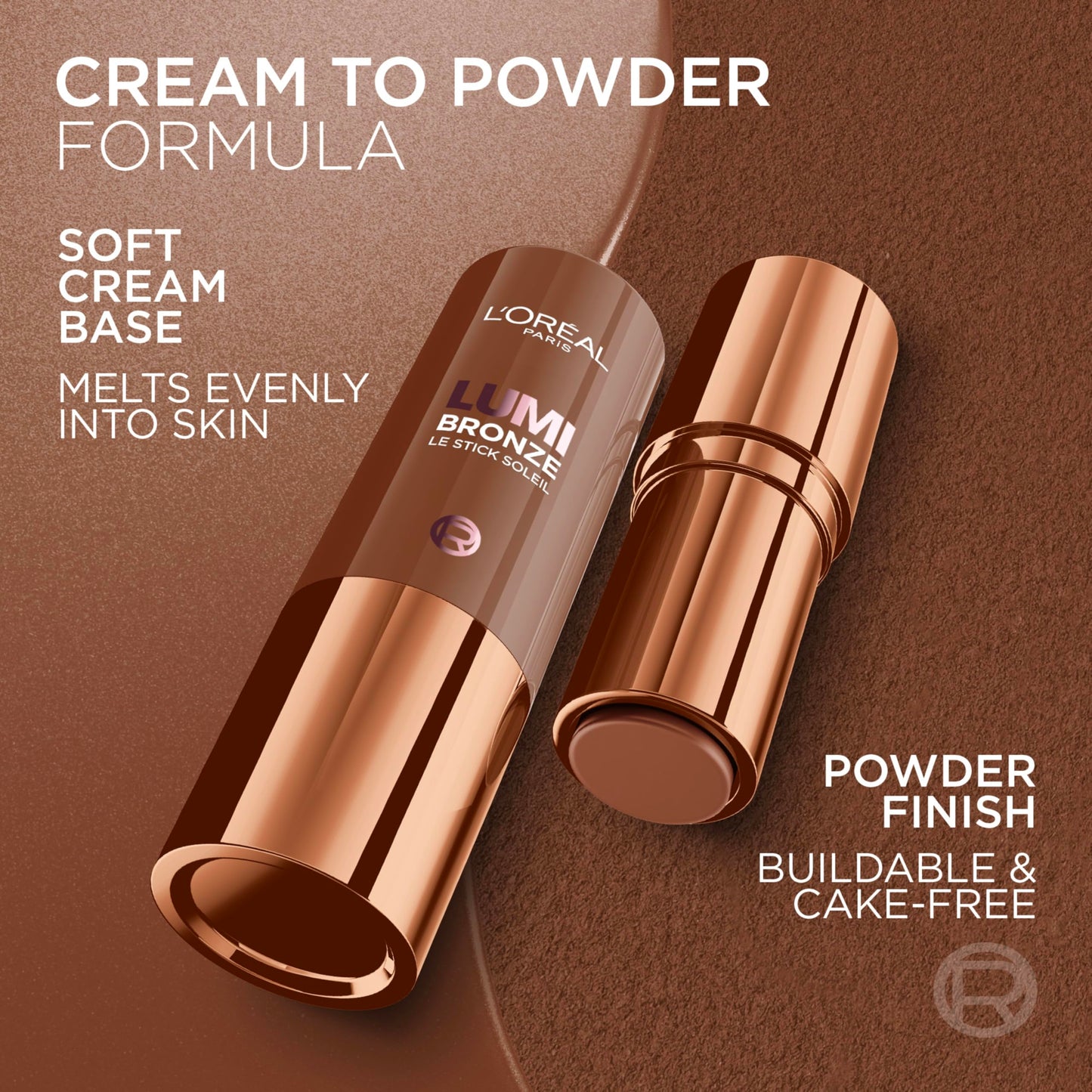 L'Oreal Paris Lumi Bronze Le Stick Soleil Bronzer Stick, Cream-To-Powder Bronzer For A Sunkissed Face Makeup Glow, 130 Sunset Doré Beauty & Personal Care L'Oreal Paris