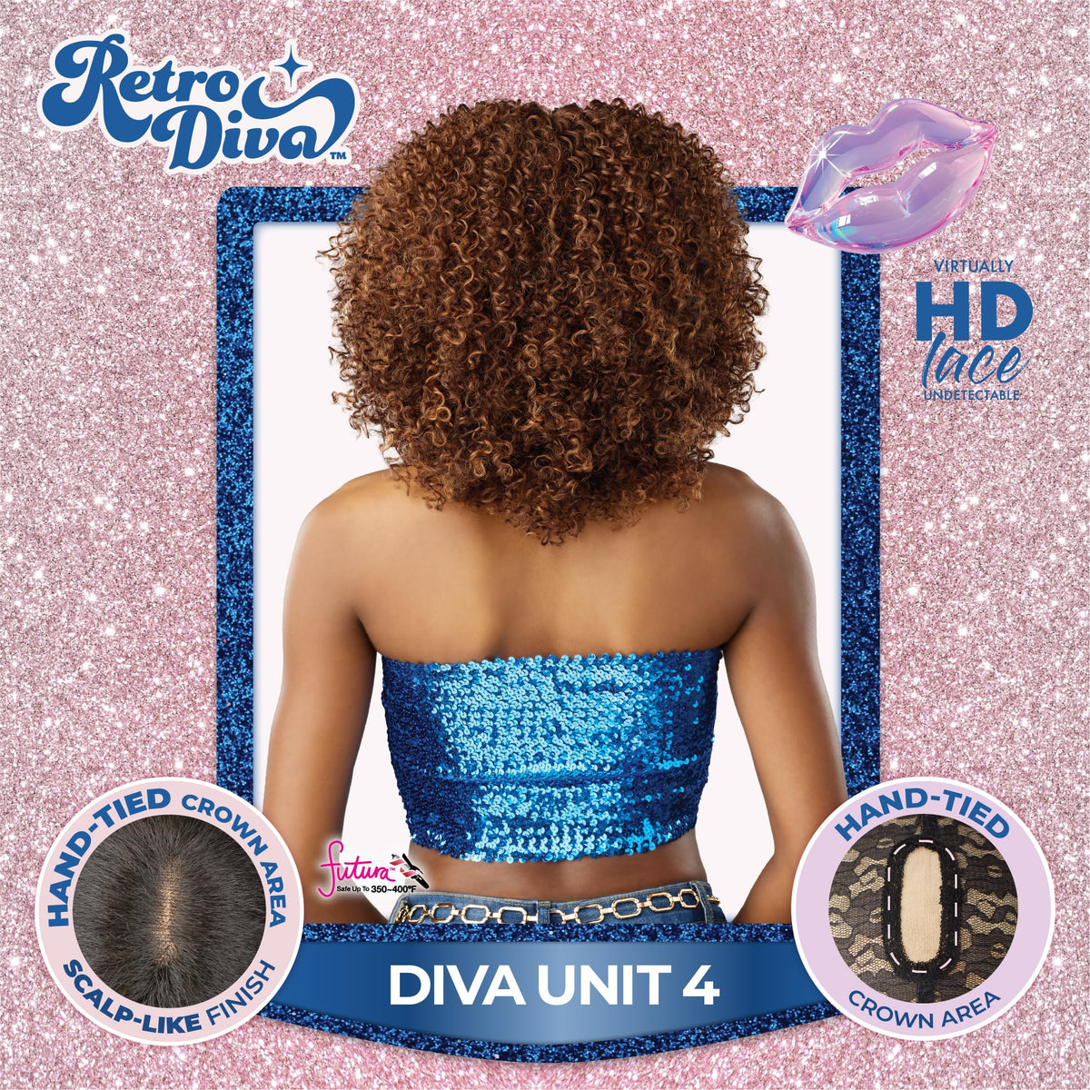 Sensationnel Glamora Lace Crown Wig-Retro Diva Unit 4, CARAMELTHROWBACK