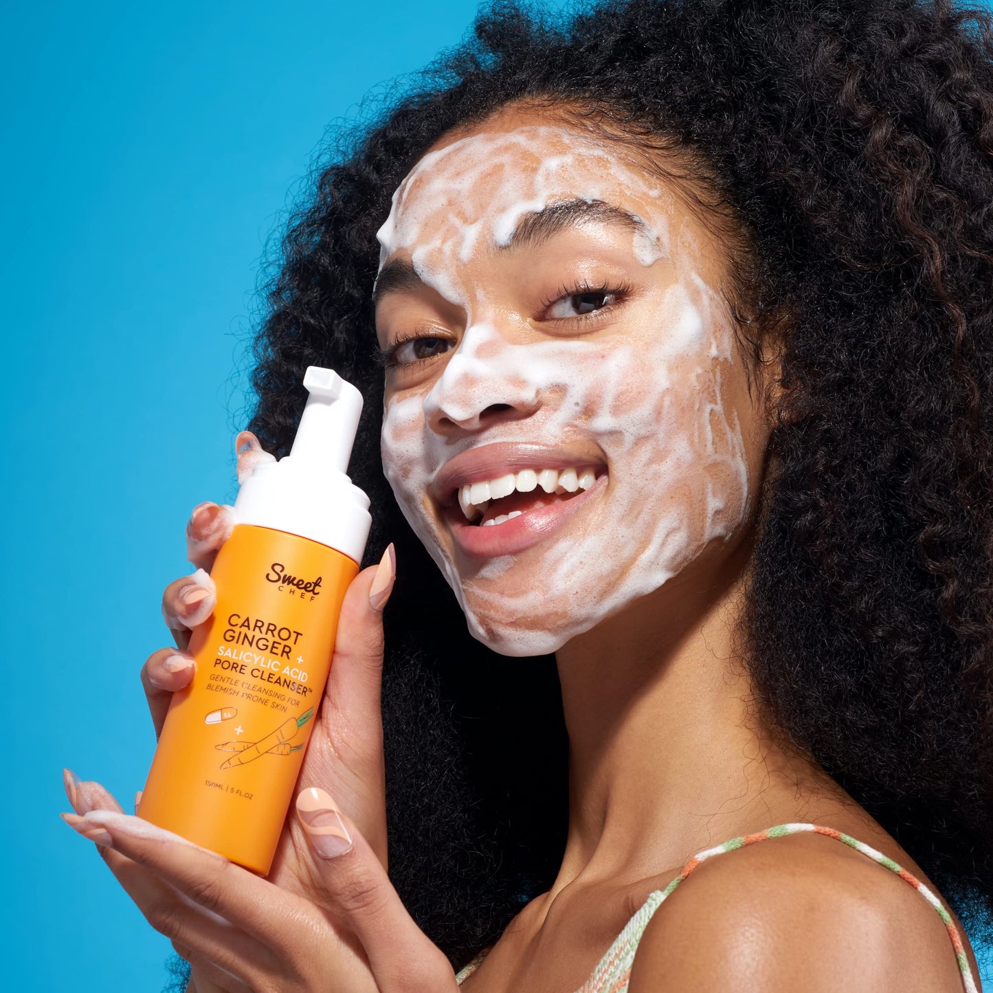 Sweet Chef Carrot Ginger + Salicylic Acid Pore Cleanser - Foaming Face Wash and Gentle Cleanser for Blemish Prone Skin - Brightening Ginger, Pore Beauty & Personal Care Sweet Chef
