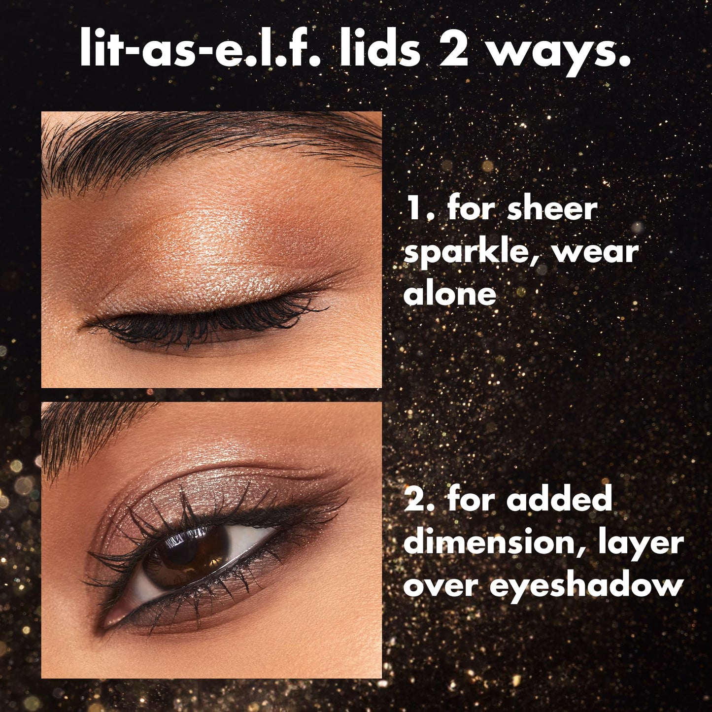 e.l.f. Fine As Fleck Glitter Eyeshadow, Long-Lasting Sheer Eye Makeup With A Shimmer Finish, Smooth Formula, Vegan & Cruelty-Free, Champagne Showers Beauty & Personal Care e.l.f.
