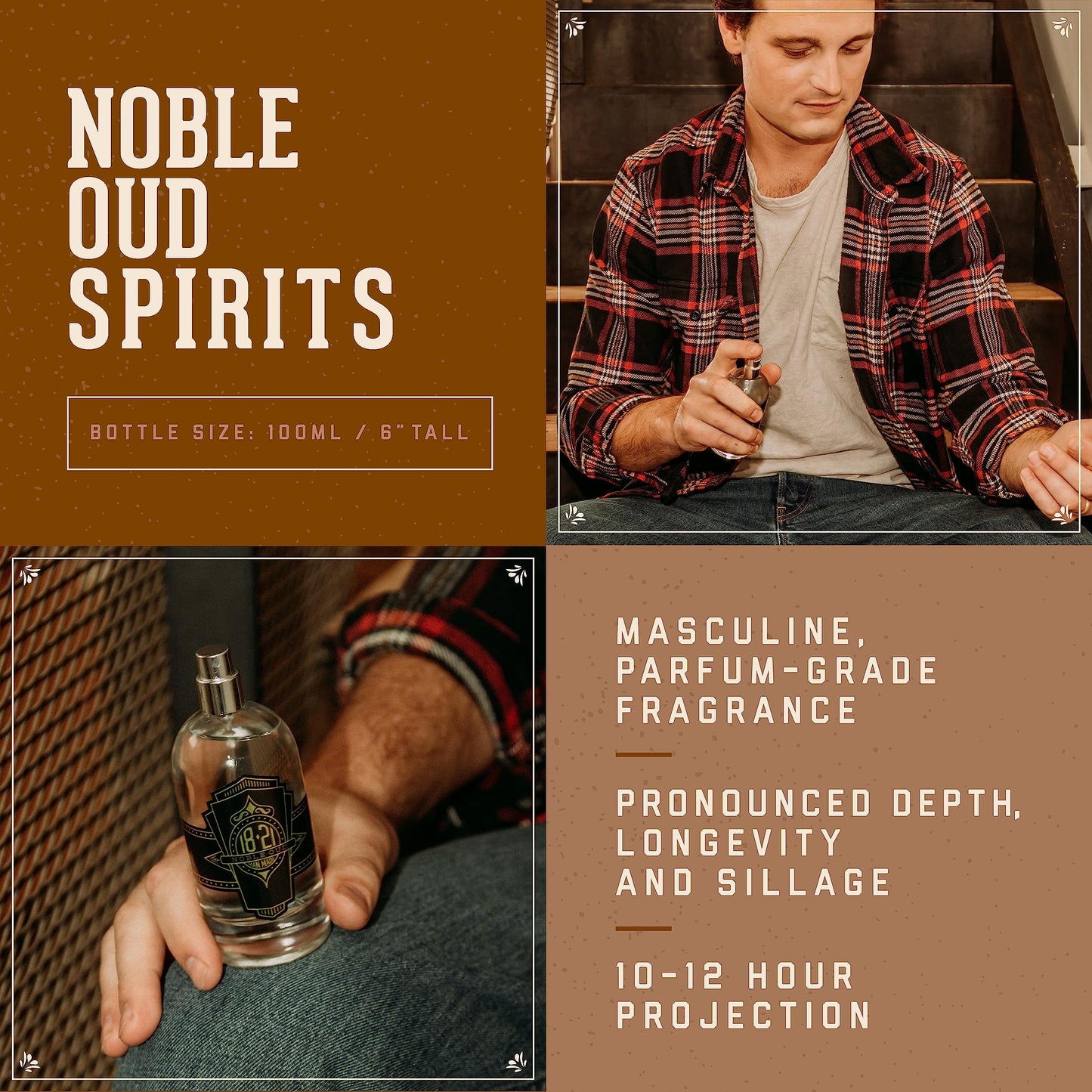 Men’s Cologne, Noble Oud Fragrance, 3.4 fl. oz - Long-Lasting Eau de Parfum for Men, Sweet Scent with Woodsy Undertones - Eau de Toilette Beauty & Personal Care 18.21 Man Made