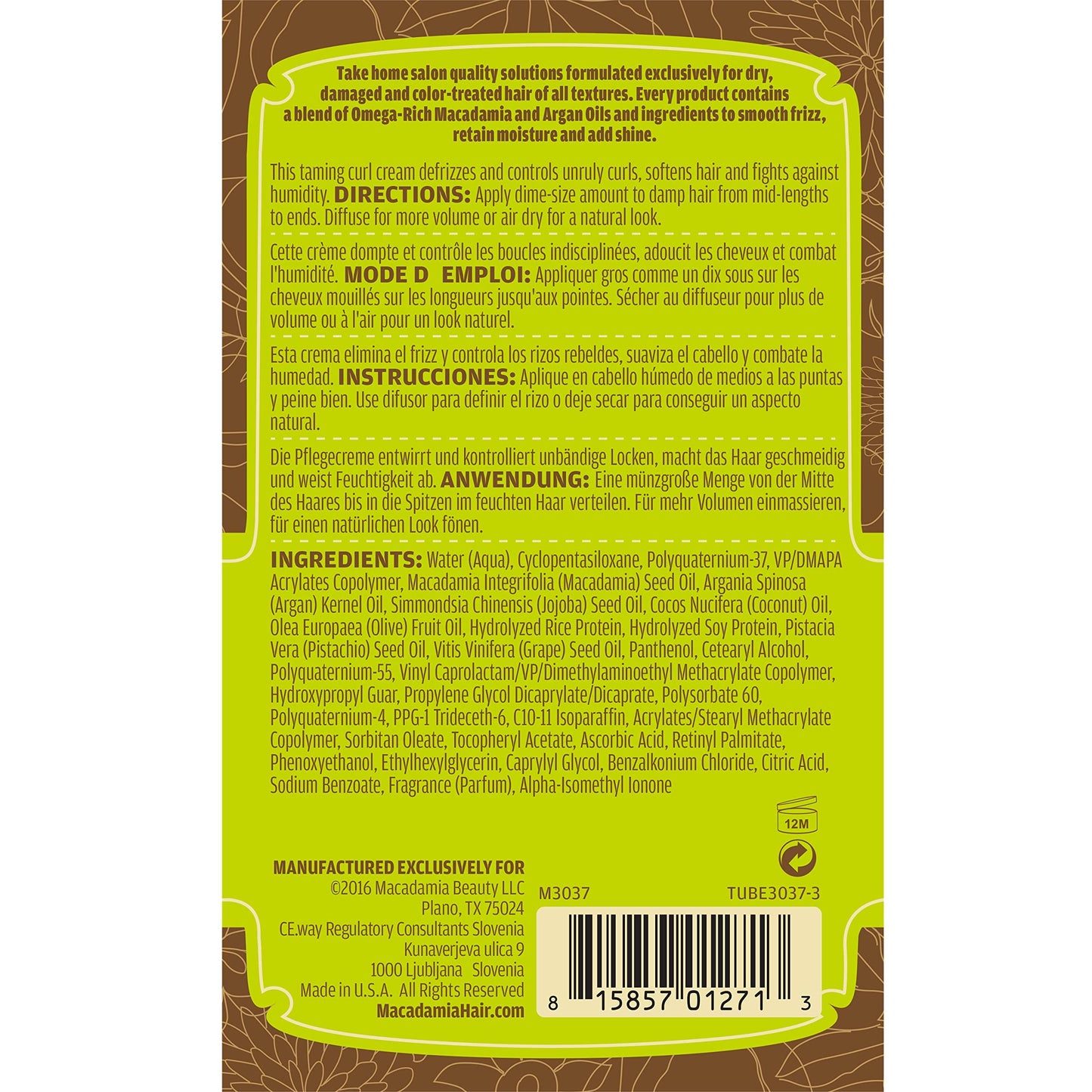 Macadamia Natural Oil Smoothing Creme, 5 Fluid Ounce Beauty & Personal Care Macadamia Natural Oil