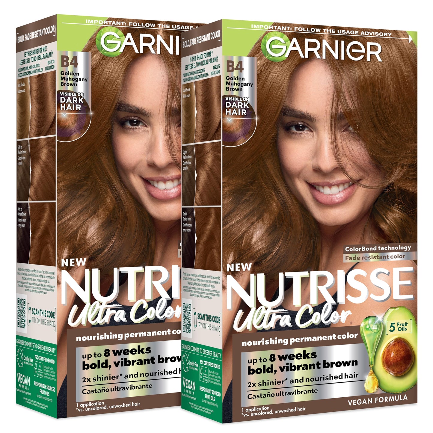 Garnier Nutrisse Ultra Color Hair Color, Permanent Hair Dye for Up to 8 Weeks of Bold, Vibrant, Fade-Resistant Results, Vegan & Cruelty-Free, B4 Beauty & Personal Care Garnier