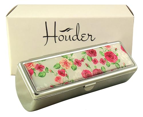 Houder Designer Lipstick Case with Mirror for Purse - Decorative Lipstick Holder with Gift Box - Velvet Lined - Protect Your Lipsticks in Style (Red Beauty & Personal Care Houder