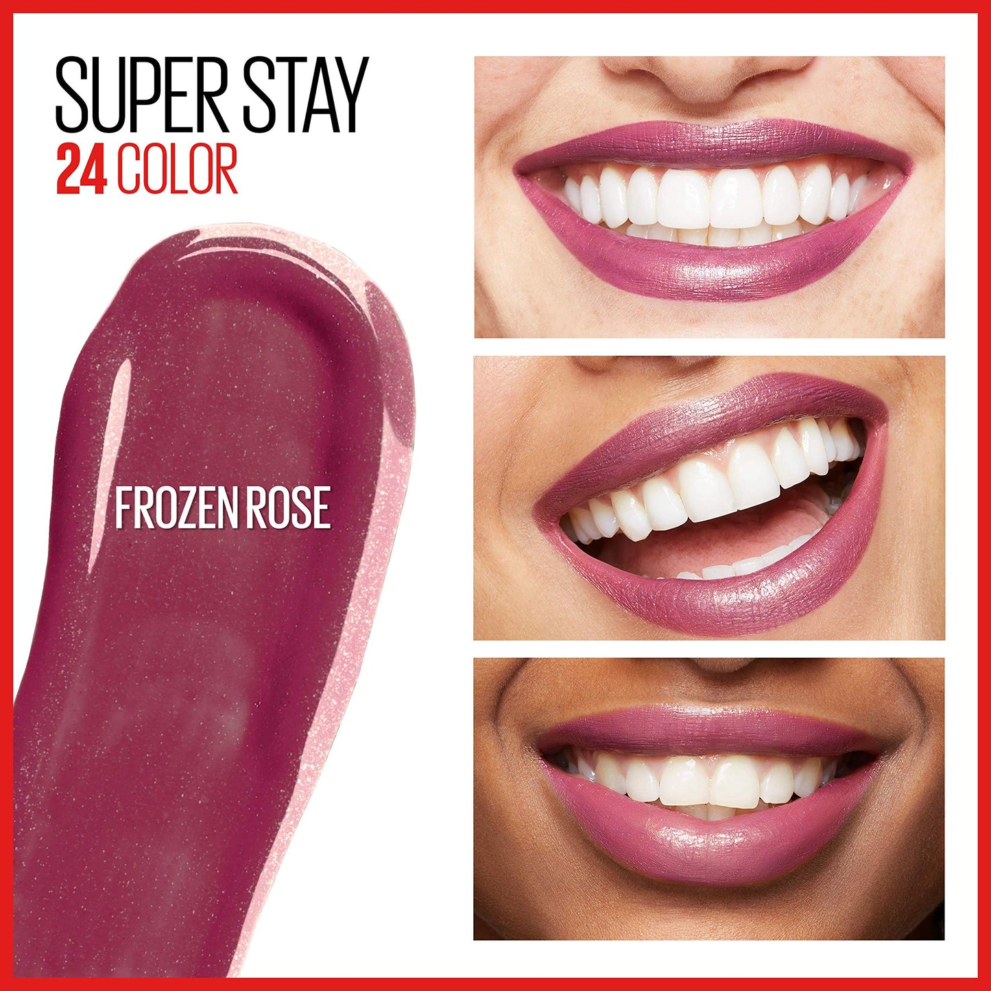 Maybelline Super Stay 24, 2-Step Liquid Lipstick Makeup, Long Lasting Highly Pigmented Color with Moisturizing Balm, Frozen Rose, Mauve Pink, 1 Count Beauty & Personal Care MAYBELLINE