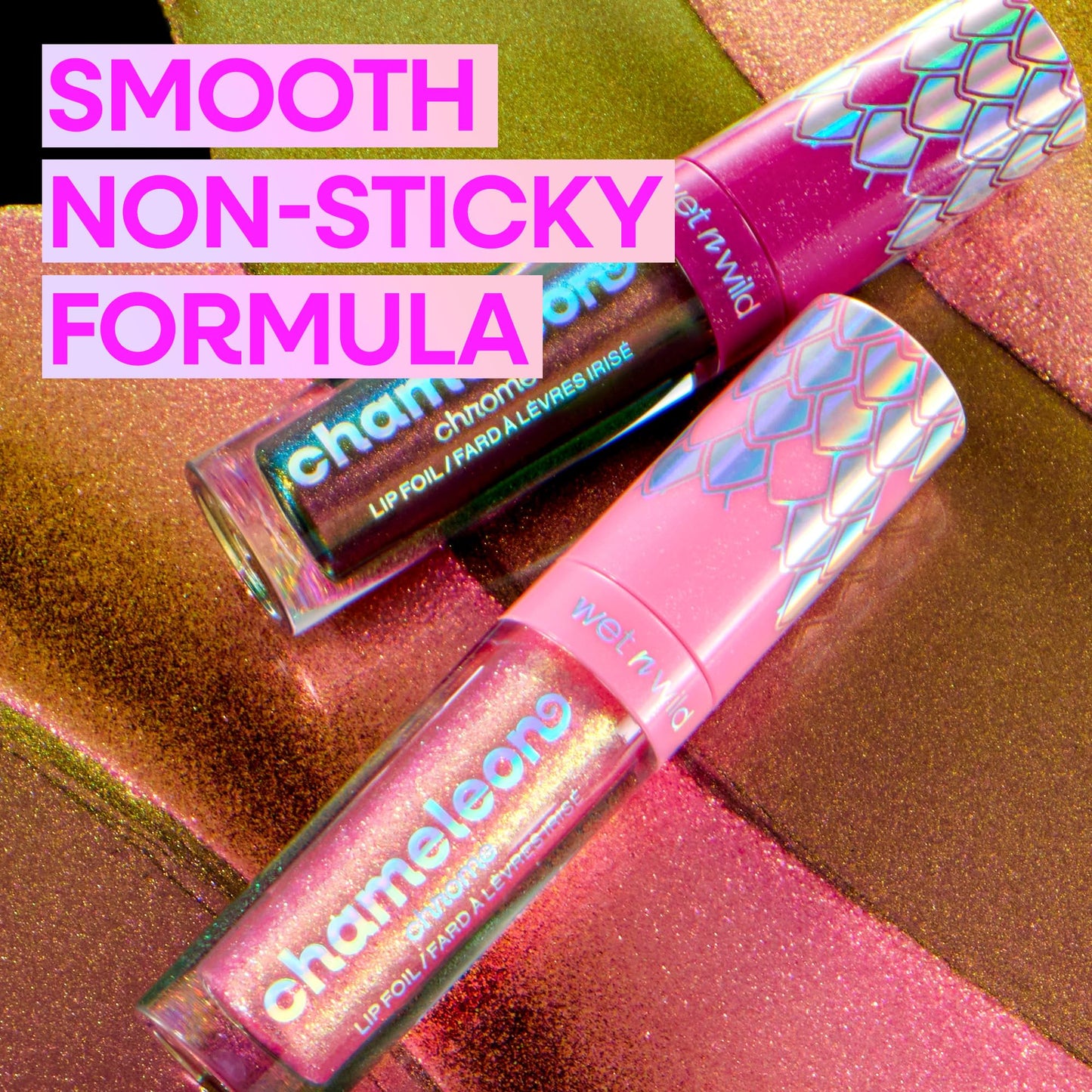 wet n wild Chameleon Chrome Lip Foil, Bold Light-Reflecting Pigments, Multidimensional Shine, Non-Sticky Smooth Formula,Vegan & Cruelty-Free - Halo's Beauty & Personal Care wet n wild