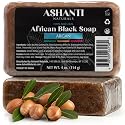 Ashanti Naturals African Black Soap Bar | Scented Natural Black Soap with Raw Shea Butter and Coconut Oil - 2pk 4oz Bars (Argan) Beauty & Personal Care Ashanti Naturals