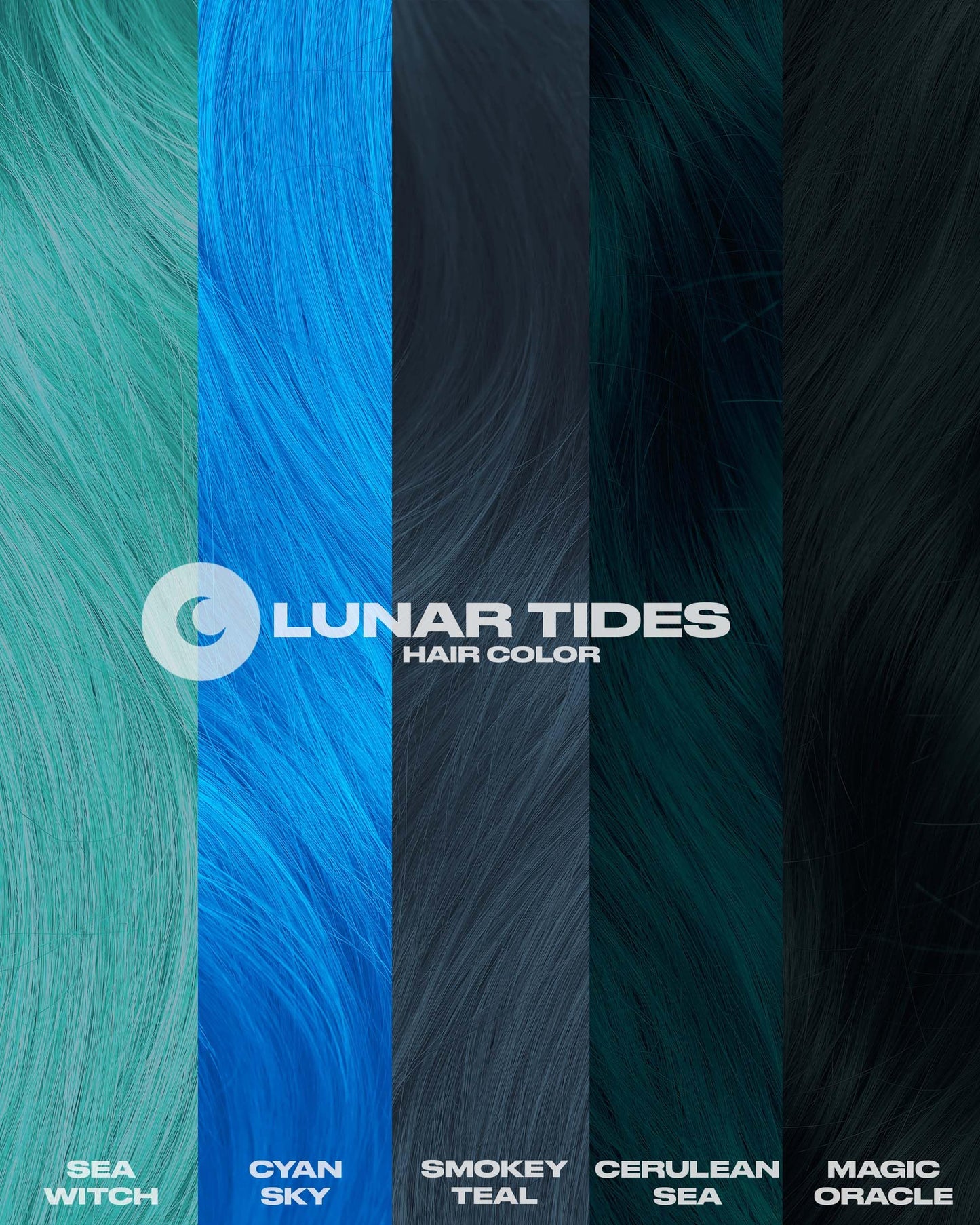 Lunar Tides Semi-Permanent Hair Color (43 colors) (Smokey Teal, 8 fl. oz.) Beauty & Personal Care Lunar Tides