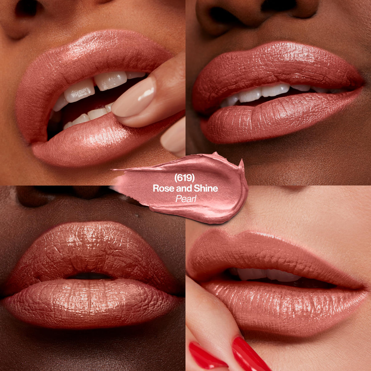 Revlon Super Lustrous Lipstick, Creamy Formula For Soft, Fuller-Looking Lips, Moisturized Feel, 619 Rose & Shine, 0.15 oz Beauty & Personal Care REVLON