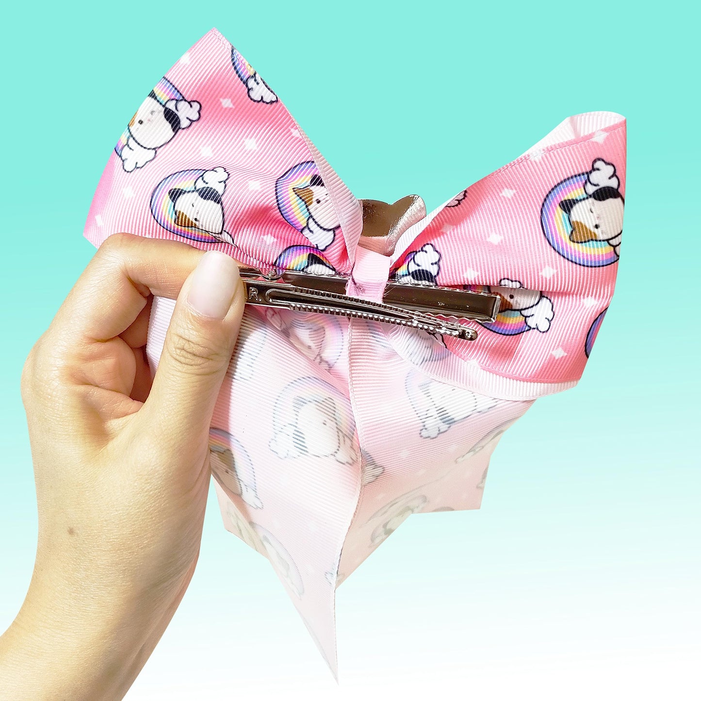 LUV HER Cute Squishmallows Hair Bows For Girls - One Large Squishmallows Printed Hair Bow with a Charm Featuring your Favorite Character - Alligator Beauty & Personal Care LUV HER