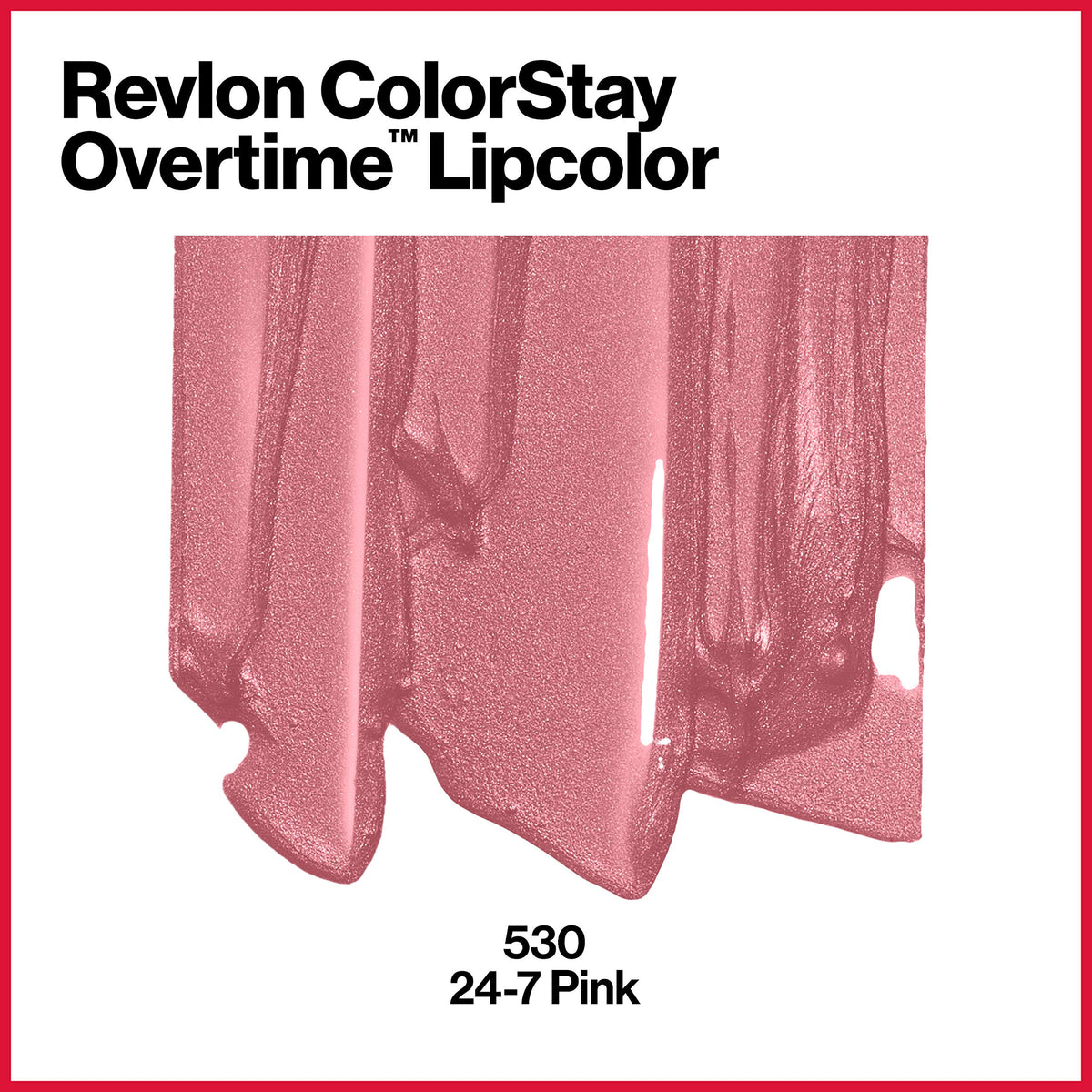 Revlon ColorStay Overtime Lipcolor, Dual Ended Longwearing Liquid Lipstick with Clear Lip Gloss, with Vitamin E in Pink, 24/7 Pink (530), 0.07 oz Beauty & Personal Care REVLON
