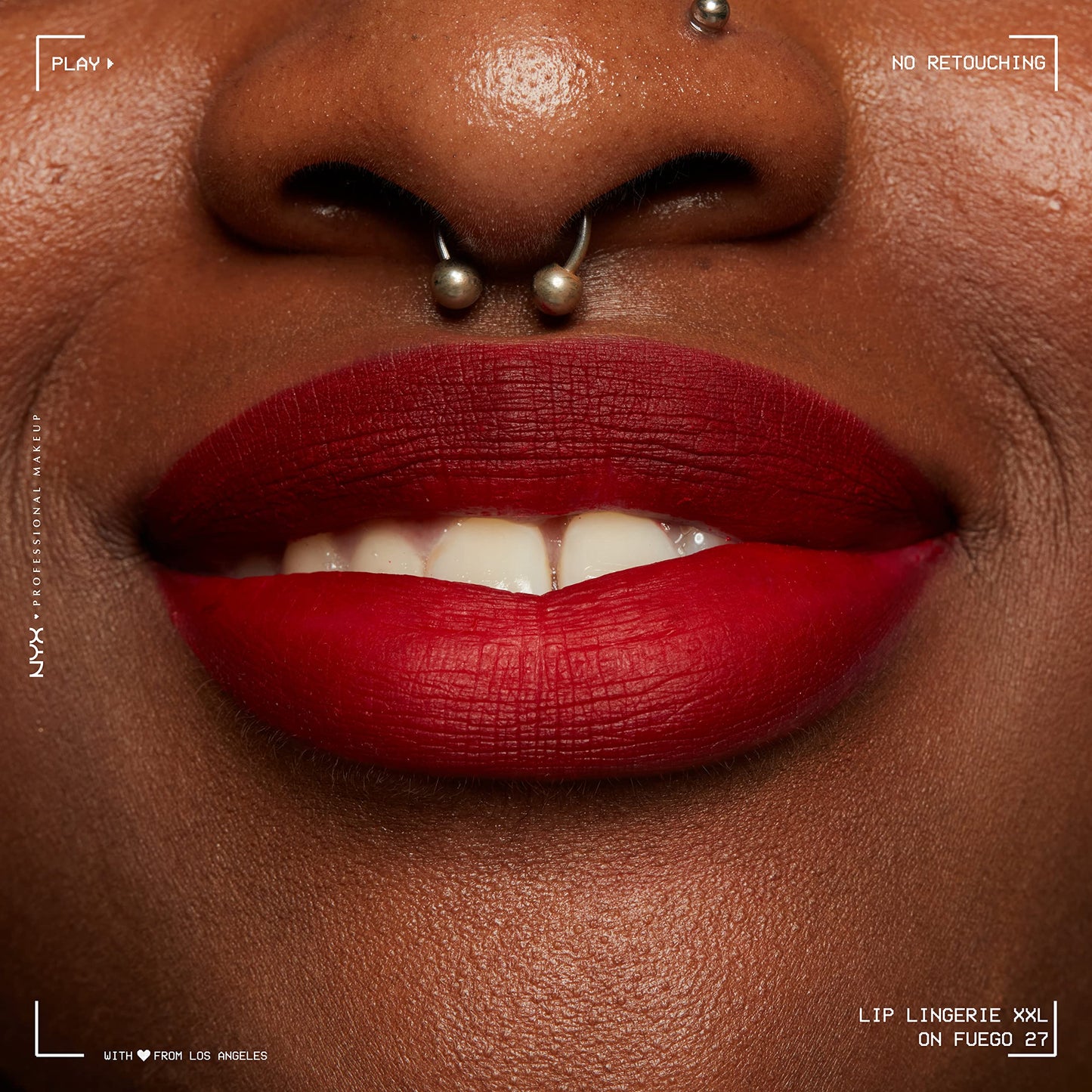 NYX PROFESSIONAL MAKEUP Lip Lingerie XXL Matte Liquid Lipstick - On Fuego (Fire Red) Beauty & Personal Care NYX PROFESSIONAL MAKEUP
