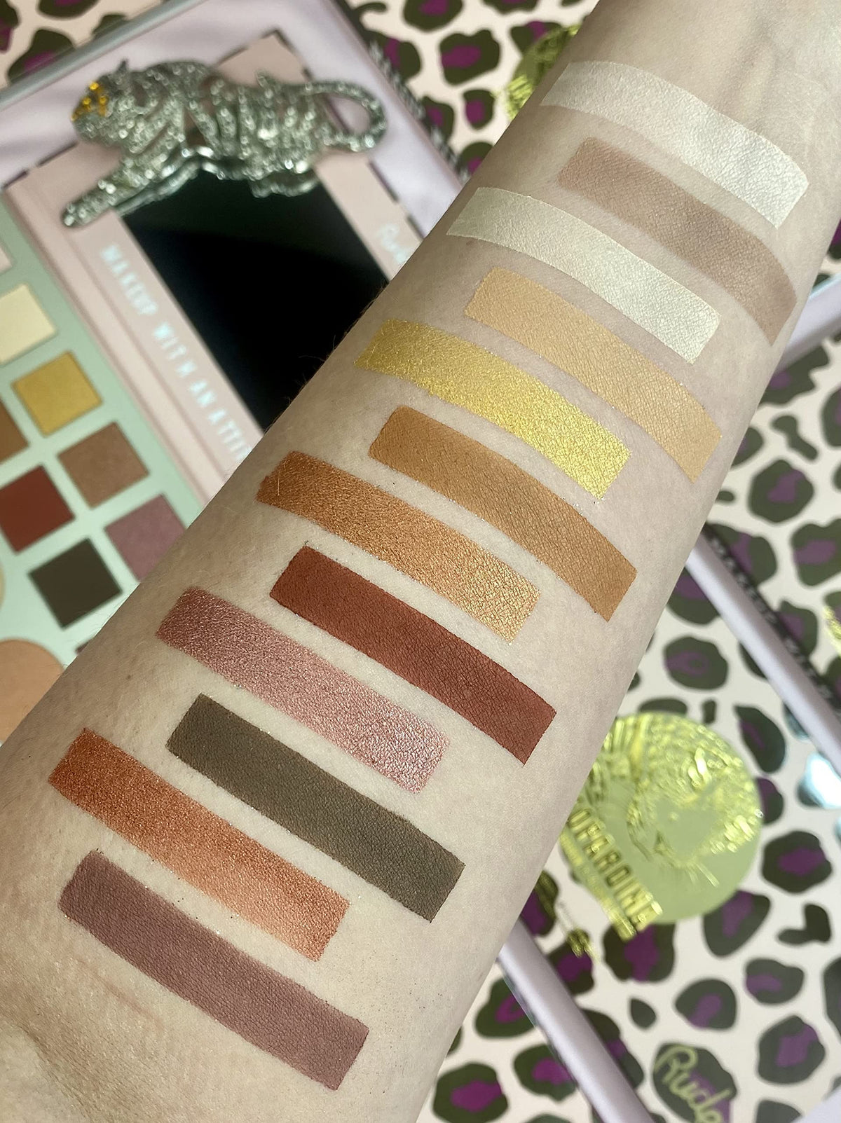 Leopardina Eyeshadow and Highlighter Palette by Rude Cosmetics for Women - 1.031 oz Makeup Beauty & Personal Care RUDE