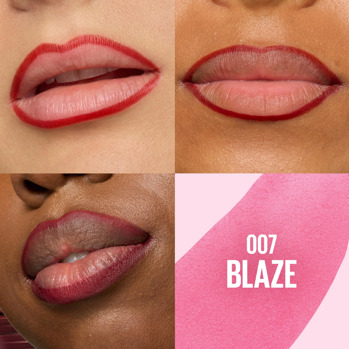 MAYBELLINE Super Stay Peel Off Lip Liner Lip Stain, Up to 24H Tattoo-Like Wear, Transfer-Proof Matte Finish, Hydrating Formula With Vitamin E, Blaze