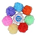 Bath Sponges, Small Size Colorful Shower Sponges Exfoliating Mesh Pouf Bath Ball Body Scrubber for Kids Pack of 8 Beauty & Personal Care JIEFU