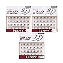 i-ENVY 2X Volume 3D Ultra Black Individual Lashes (3 PACK, Knot Free - Long) Beauty & Personal Care i•ENVY