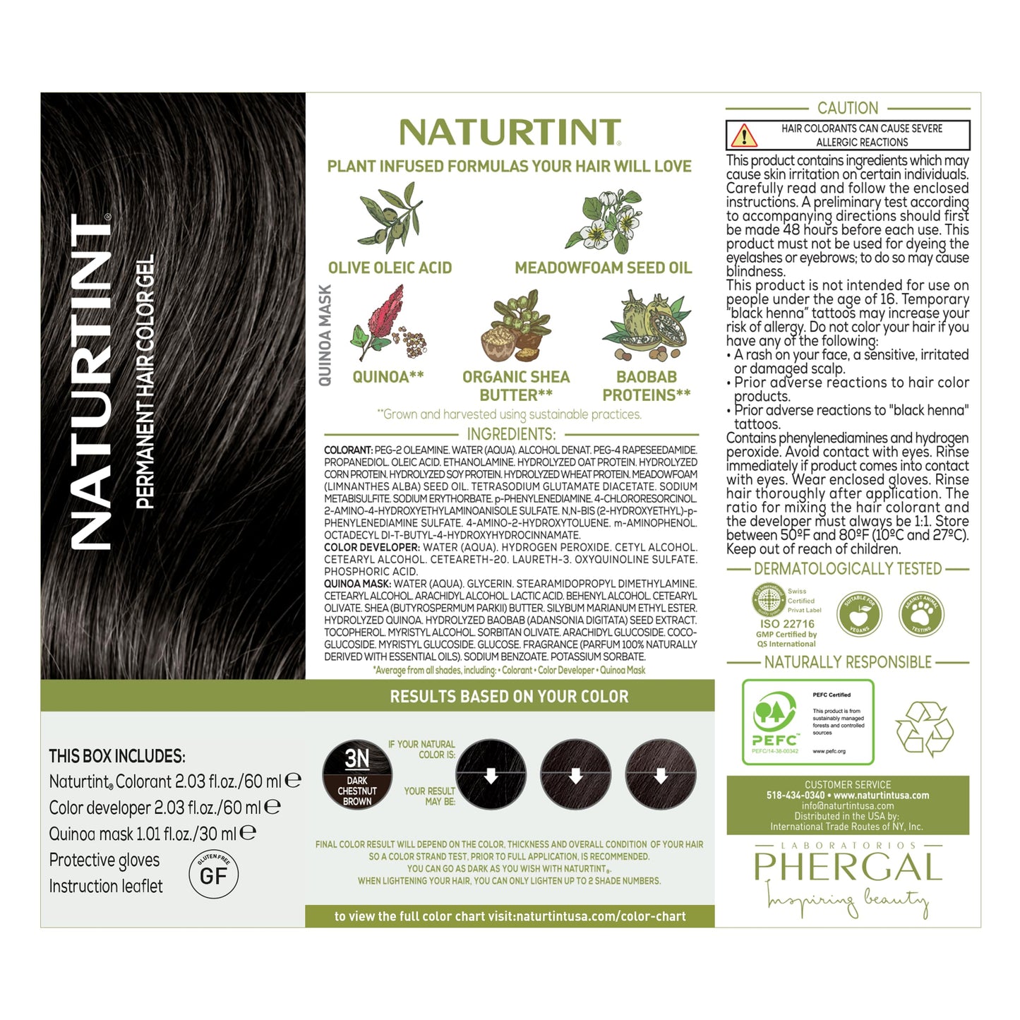 Naturtint 3N Dark Chestnut Brown Permanent Hair Color (Pack of 1), Ammonia Free, Vegan, Cruelty Free, up to 100% Gray Coverage, Long Lasting Results Beauty & Personal Care Naturtint