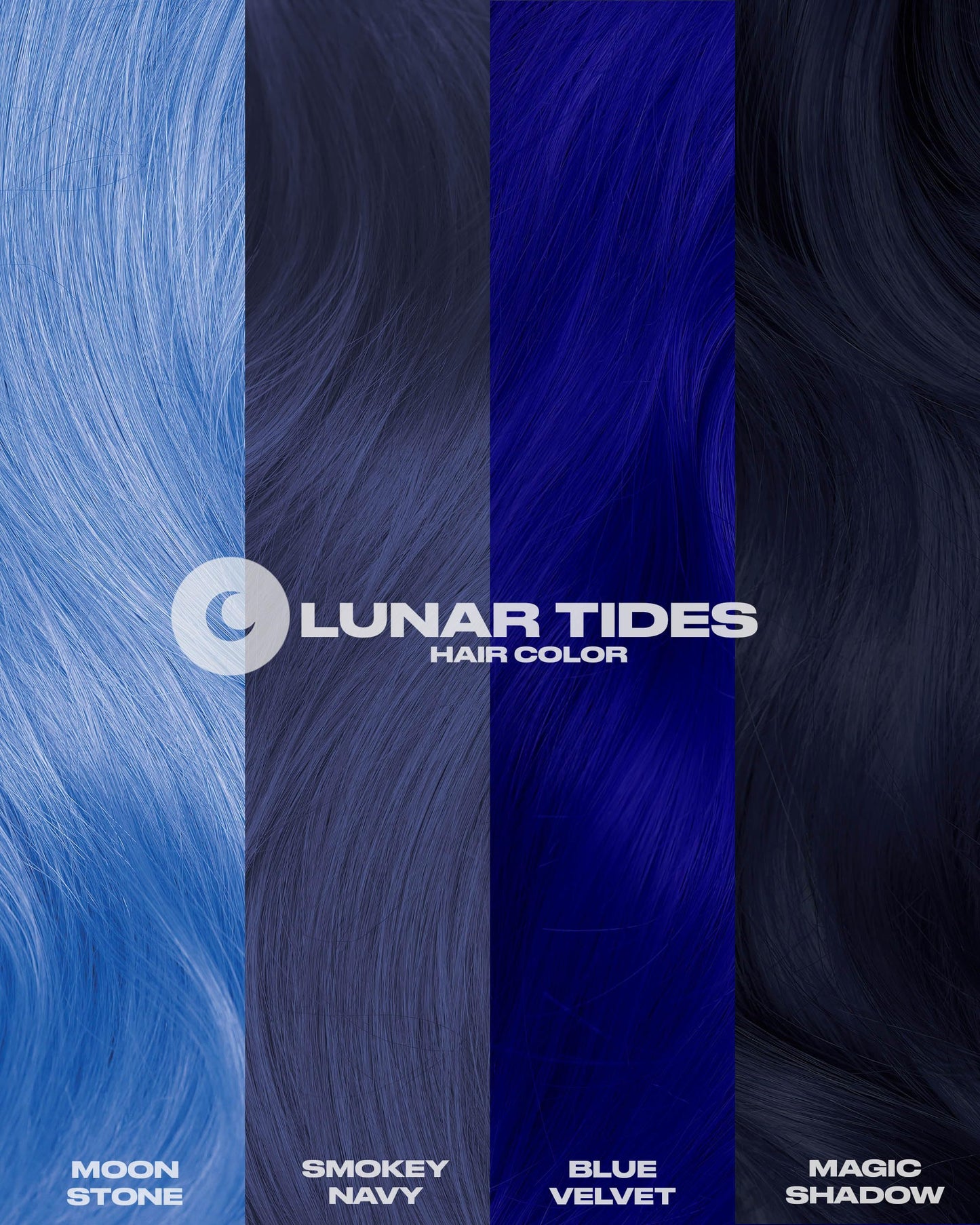 Lunar Tides Semi-Permanent Hair Color (43 colors) (Smokey Navy, 8 fl. oz.) Beauty & Personal Care Lunar Tides