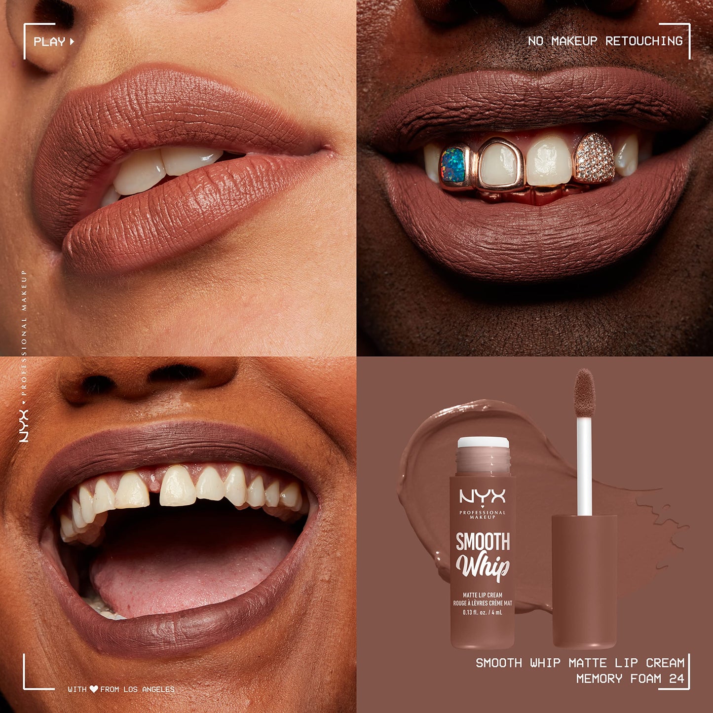 NYX PROFESSIONAL MAKEUP Smooth Whip Matte Lip Cream, Long Lasting, Moisturizing, Vegan Liquid Lipstick - Memory Foam (Cool Caramel) Beauty & Personal Care NYX PROFESSIONAL MAKEUP