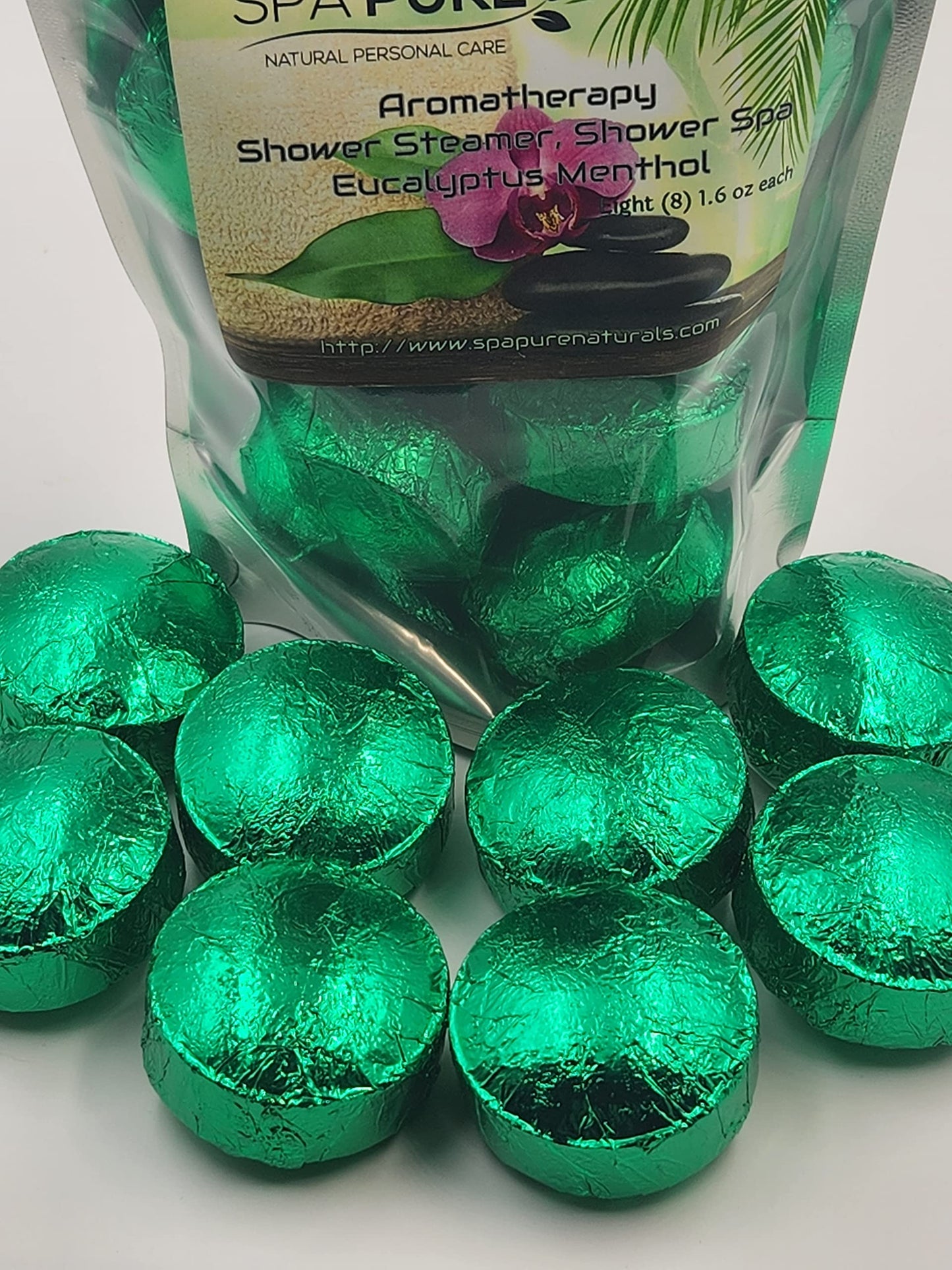 8 Lavender Mint Aromatherapy Shower Bombs 1.6 oz Each with 100% Natural/Organic Essential Oils - Transform Your Shower - Transform Your Mood… Beauty & Personal Care Spa Pure