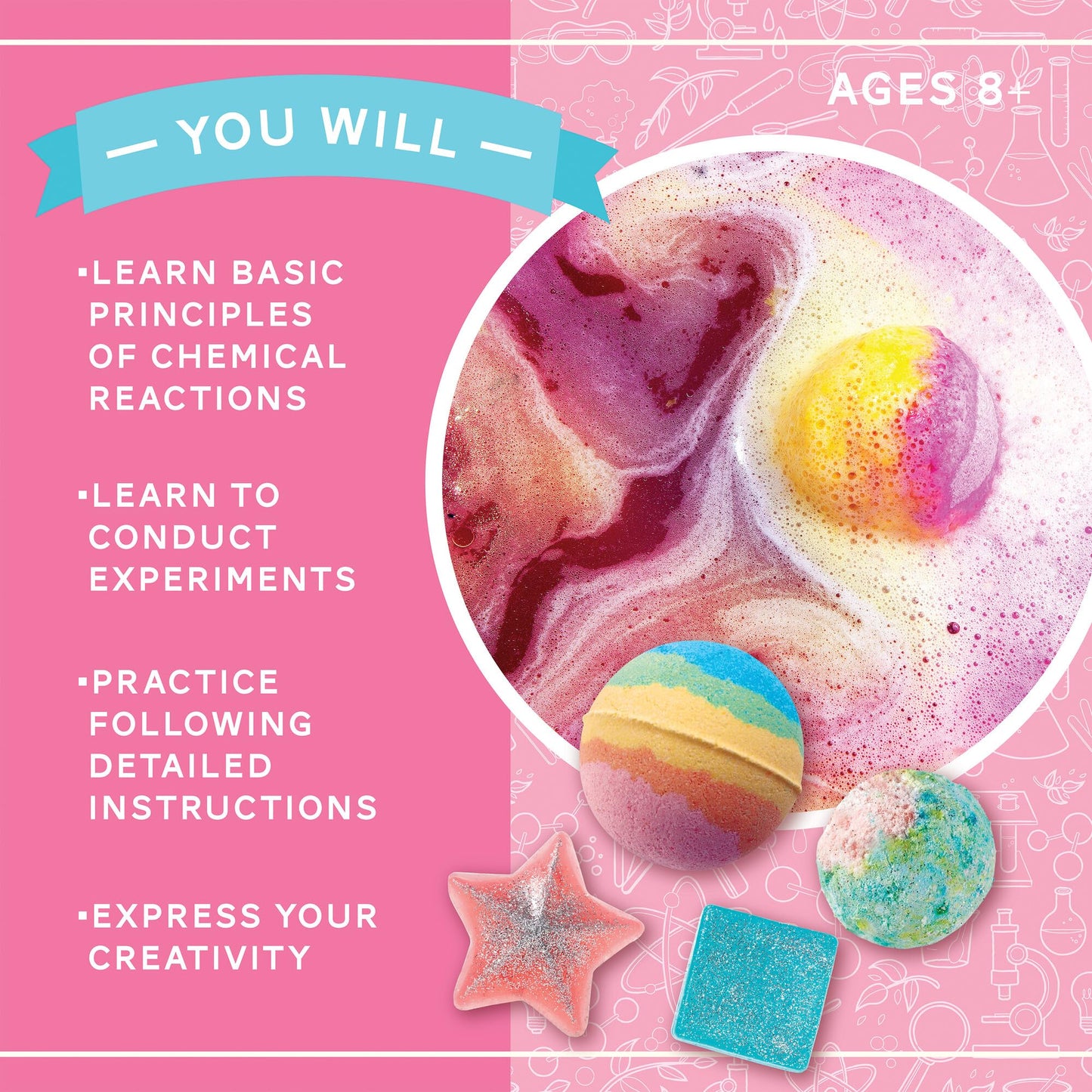 MindWare Science Academy Deluxe Shimmer Lab - Kit Includes 40pcs to Teach Kids & Teens Cosmetic Chemistry - Boys & Girls Make DIY Bath Bombs, Lip Balm Beauty and Personal Care MindWare
